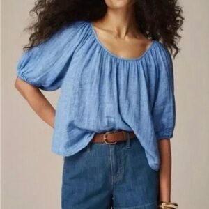 J. Crew linen cotton gauze top. NWT